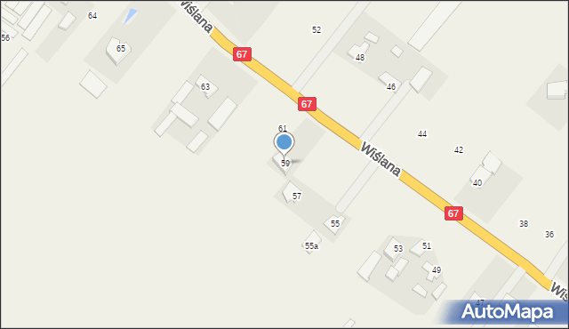 Szpetal Górny, Wiślana, 59, mapa Szpetal Górny