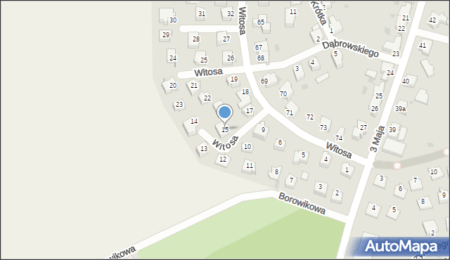 Szprotawa, Witosa Wincentego, 15, mapa Szprotawa