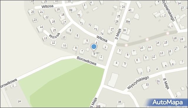 Szprotawa, Witosa Wincentego, 3, mapa Szprotawa