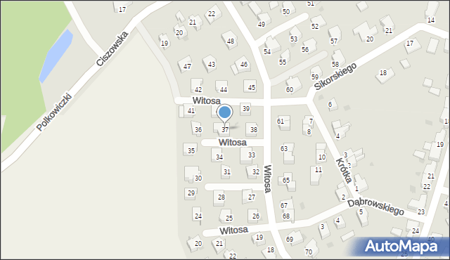 Szprotawa, Witosa Wincentego, 37, mapa Szprotawa