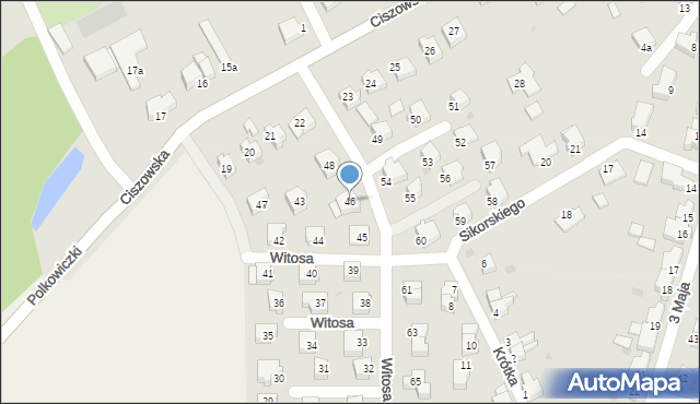 Szprotawa, Witosa Wincentego, 46, mapa Szprotawa