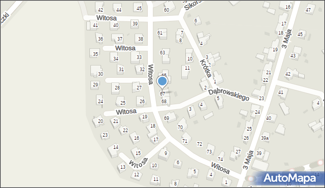 Szprotawa, Witosa Wincentego, 67, mapa Szprotawa