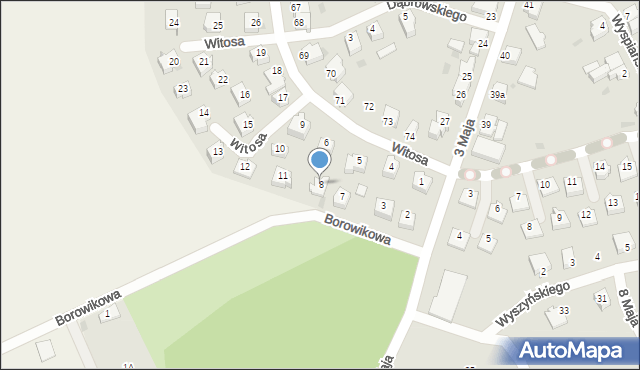 Szprotawa, Witosa Wincentego, 8, mapa Szprotawa