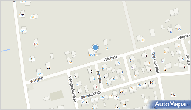 Szubin, Wiejska, 8B, mapa Szubin