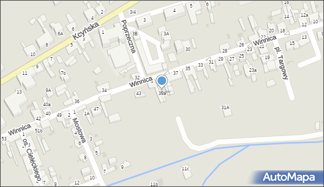 Szubin, Winnica, 39a, mapa Szubin