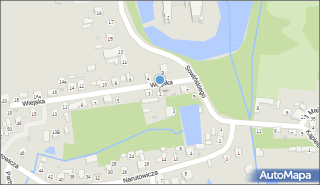 Szydłowiec, Wiejska, 1a, mapa Szydłowiec