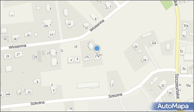 Tanowo, Wiosenna, 17a, mapa Tanowo