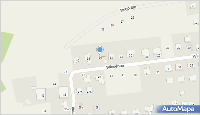 Tanowo, Wiosenna, 36, mapa Tanowo