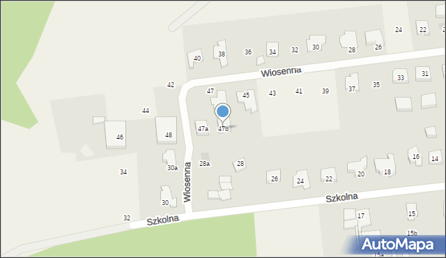 Tanowo, Wiosenna, 47b, mapa Tanowo