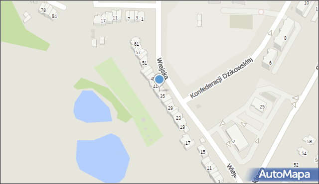 Tarnobrzeg, Wiejska, 37, mapa Tarnobrzegu