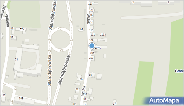 Tarnów, Widok, 105, mapa Tarnów