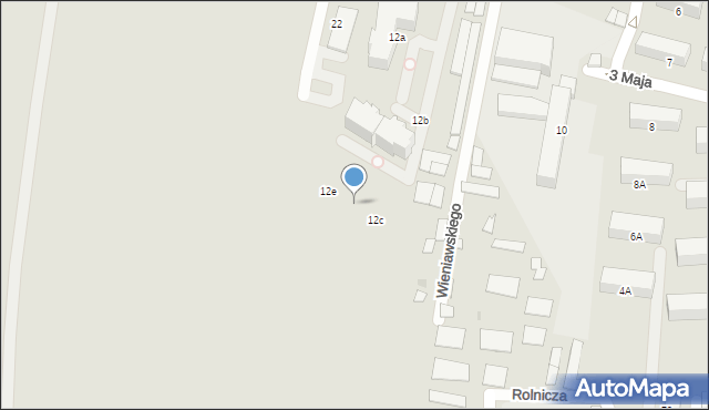 Tarnów, Wieniawskiego Henryka, 12d, mapa Tarnów