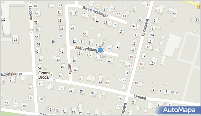 Tarnów, Wierzyńskiego Kazimierza, 9, mapa Tarnów