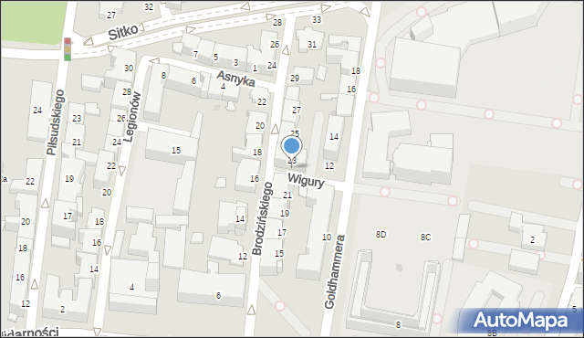 Tarnów, Wigury Stanisława, inż. pil., 2, mapa Tarnów