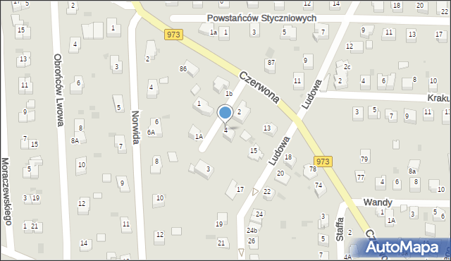 Tarnów, Willowa, 4, mapa Tarnów