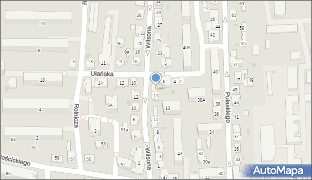 Tarnów, Wilsona Thomasa Woodrowa, 19, mapa Tarnów