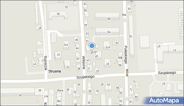 Tarnów, Wilsona Thomasa Woodrowa, 47, mapa Tarnów