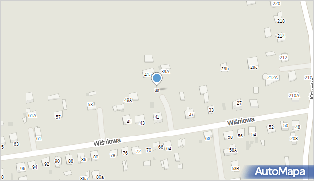 Tarnów, Wiśniowa, 39, mapa Tarnów