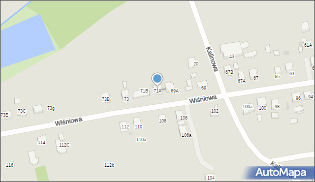 Tarnów, Wiśniowa, 71A, mapa Tarnów