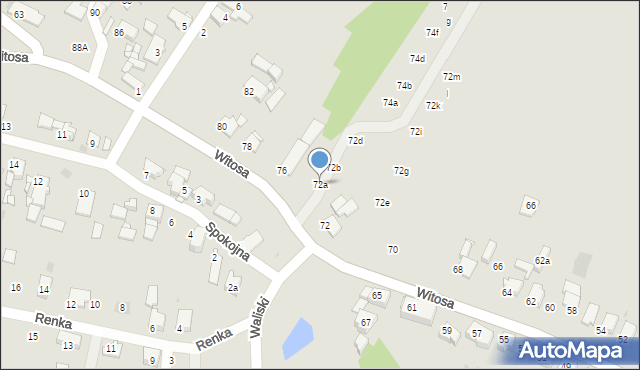 Tarnowskie Góry, Witosa Wincentego, 72a, mapa Tarnowskie Góry