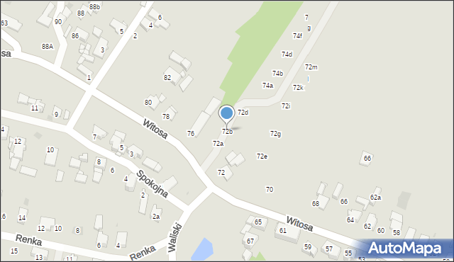 Tarnowskie Góry, Witosa Wincentego, 72b, mapa Tarnowskie Góry