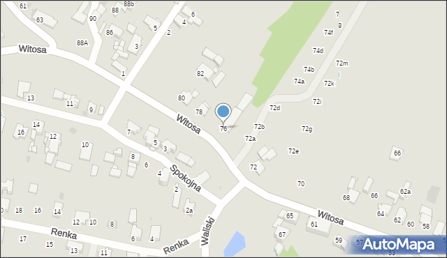Tarnowskie Góry, Witosa Wincentego, 76, mapa Tarnowskie Góry