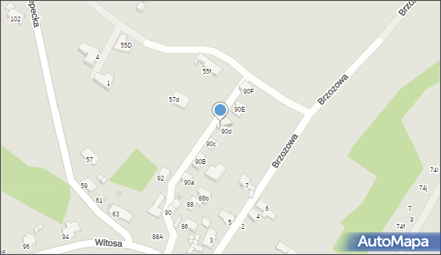 Tarnowskie Góry, Witosa Wincentego, 90D, mapa Tarnowskie Góry