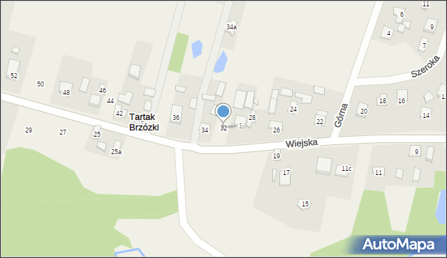 Tartak Brzózki, Wiejska, 32, mapa Tartak Brzózki
