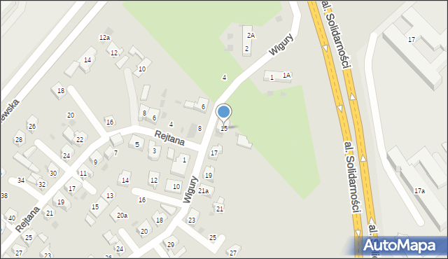 Tczew, Wigury Stanisława, inż. pil., 15, mapa Tczew