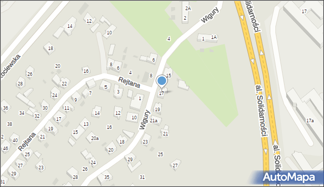 Tczew, Wigury Stanisława, inż. pil., 17, mapa Tczew