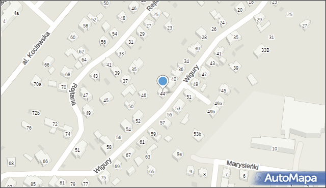 Tczew, Wigury Stanisława, inż. pil., 44, mapa Tczew
