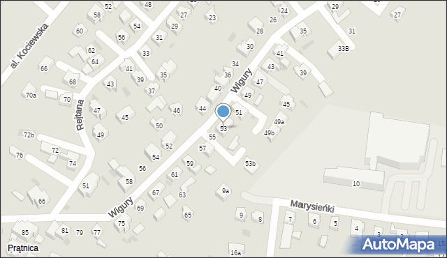 Tczew, Wigury Stanisława, inż. pil., 53, mapa Tczew