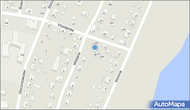 Tczew, Wiślana, 16, mapa Tczew