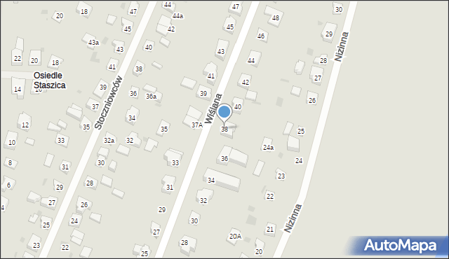 Tczew, Wiślana, 38, mapa Tczew