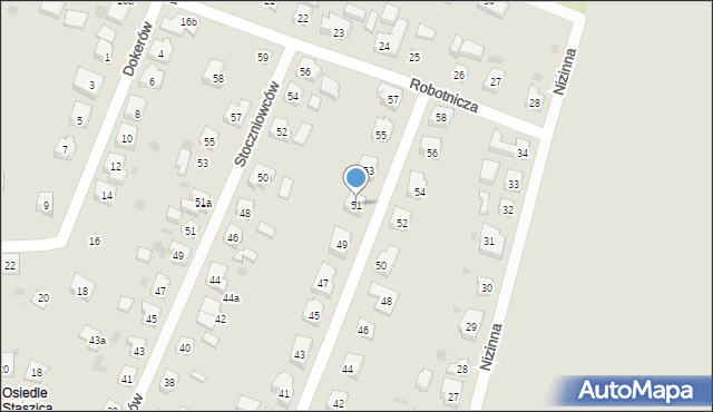 Tczew, Wiślana, 51, mapa Tczew