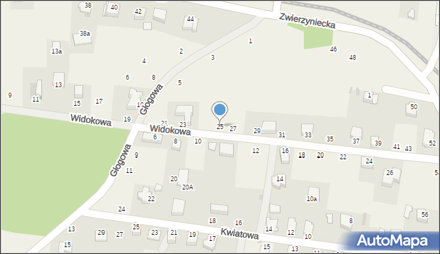 Tenczynek, Widokowa, 25, mapa Tenczynek