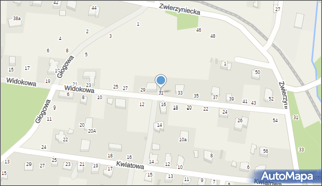 Tenczynek, Widokowa, 31, mapa Tenczynek