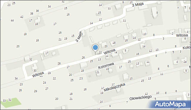 Tenczynek, Witosa Wincentego, 24, mapa Tenczynek