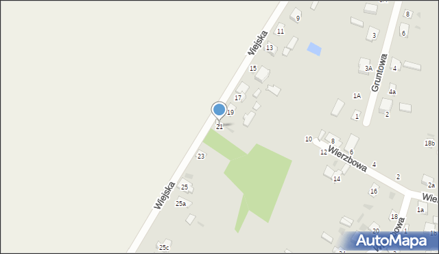 Terespol, Wiejska, 21, mapa Terespol