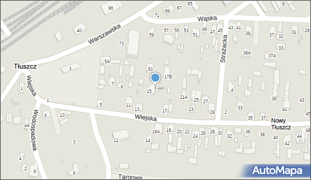 Tłuszcz, Wiejska, 17A, mapa Tłuszcz
