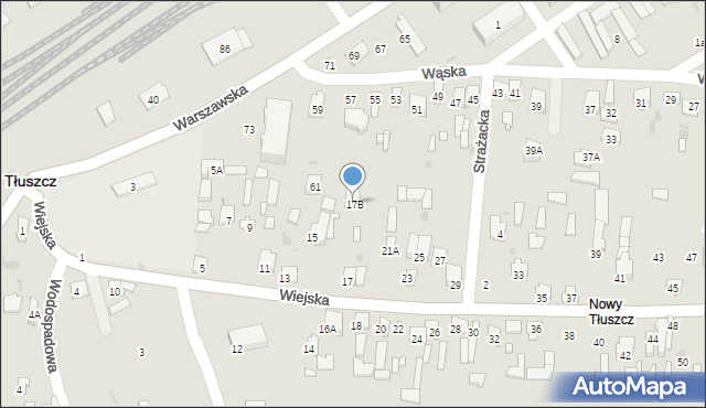 Tłuszcz, Wiejska, 17B, mapa Tłuszcz