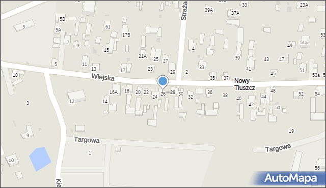 Tłuszcz, Wiejska, 26, mapa Tłuszcz