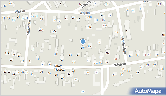 Tłuszcz, Wiejska, 49, mapa Tłuszcz
