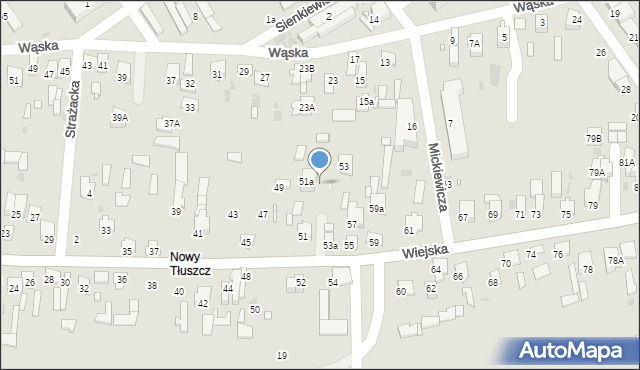 Tłuszcz, Wiejska, 51b, mapa Tłuszcz