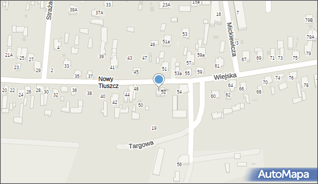 Tłuszcz, Wiejska, 52A, mapa Tłuszcz