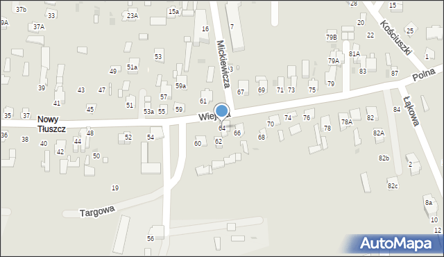 Tłuszcz, Wiejska, 64, mapa Tłuszcz