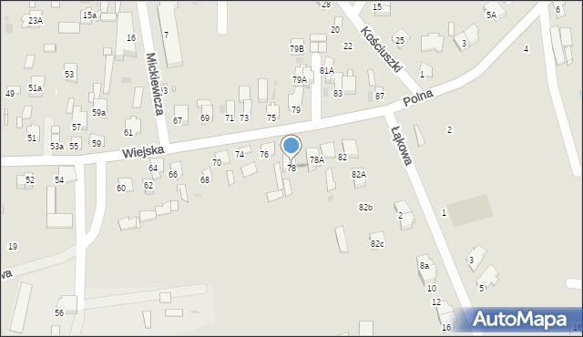 Tłuszcz, Wiejska, 78, mapa Tłuszcz