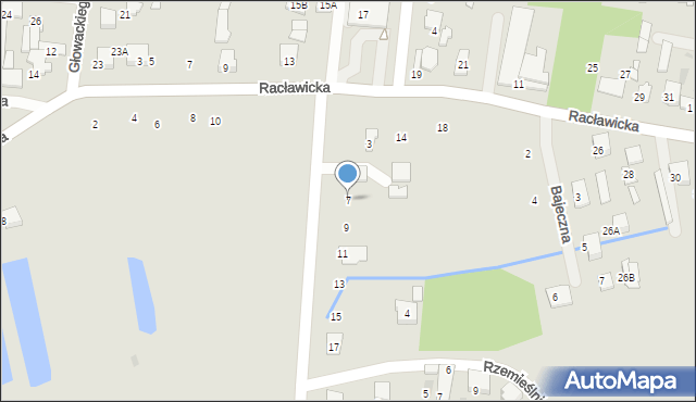 Tłuszcz, Wierzby-Odrowąża Wacława, 7, mapa Tłuszcz