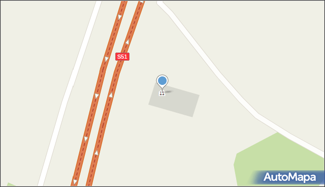 Tomaszkowo, Wierzbowa, 11, mapa Tomaszkowo