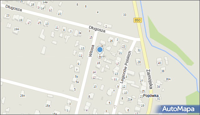 Tomaszów Lubelski, Witosa Wincentego, 20, mapa Tomaszów Lubelski